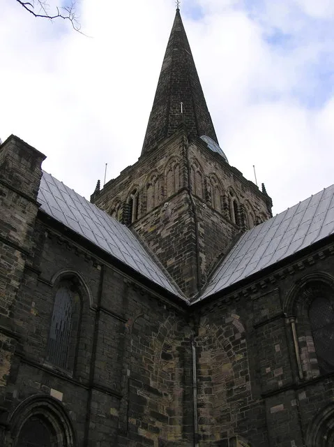 St Cuthbert's parish church, Darlington, County Durham: spire, rebuilt in 1752