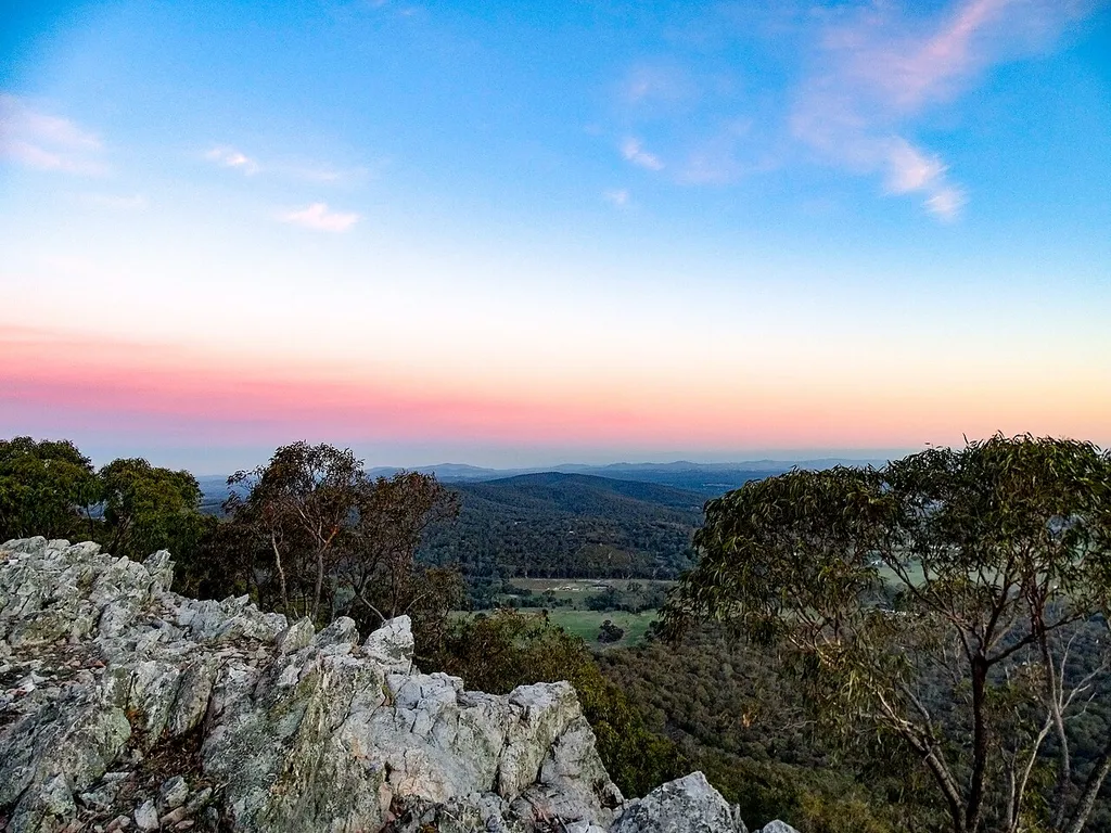 View from Mt Ida lookout in the Heathcote-Graytown National Park
