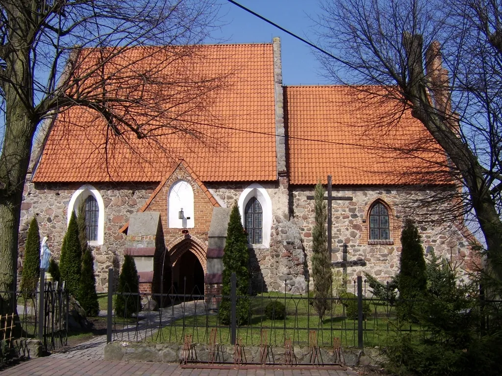 kościół par. pw. Podwyższenia Krzyża Świętego, ok. 1300 Rogowo