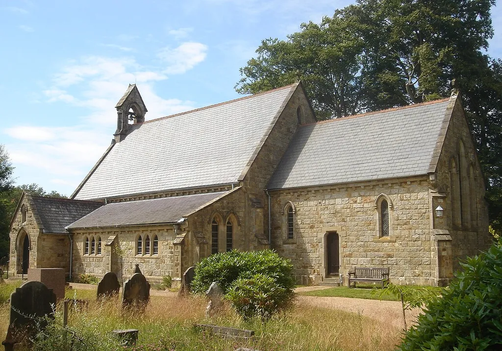 All Saints Church, Crawley Down, District of Mid Sussex, West Sussex, England. The parish church of the village of Crawley Down, southwest of East Grinstead; built in 1843–44 in the Early English style.