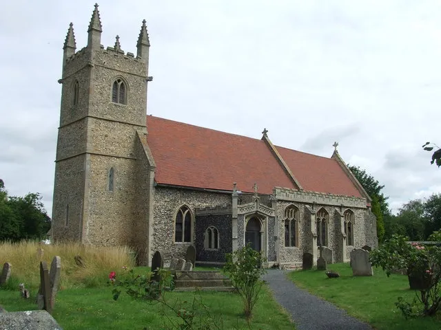 The Church of All Saints in Fornham All Saints, Suffolk, England. A Grade I listed building.