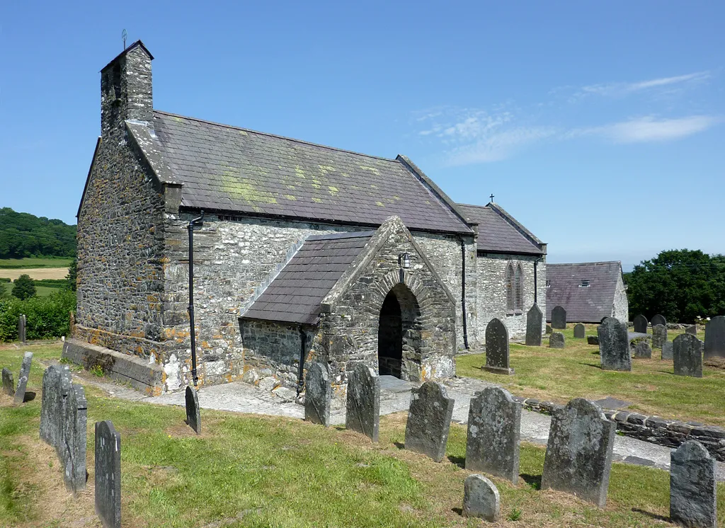 Church of All Saints at Cellan, Ceredigion. The church of All Saints, erected in 1668, is a building of stone, in the Gothic style.......restored in 1865, and affords 90 sittings. (from Genuki)