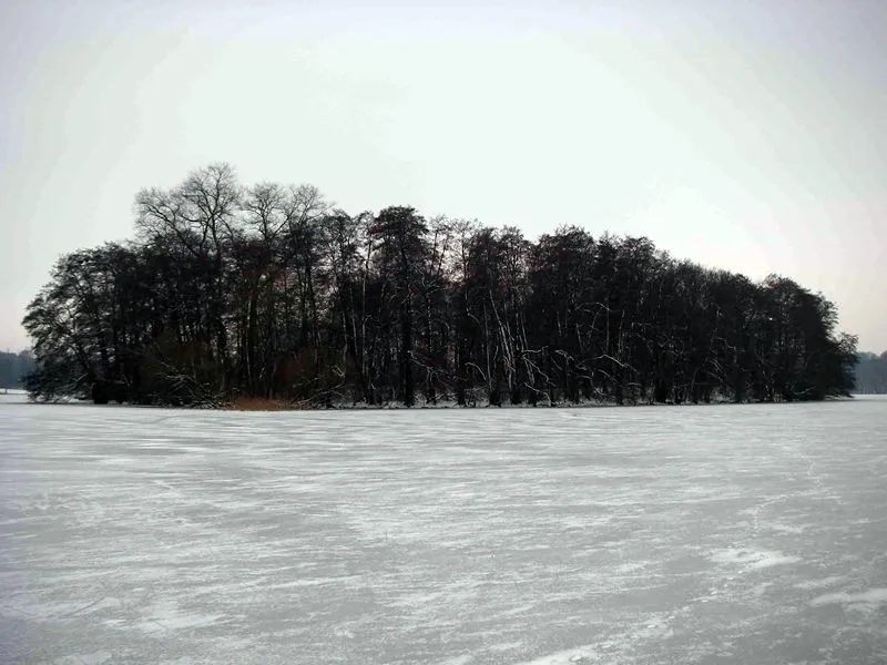 Poggenwerder Island, Lake Ruppin, Neuruppin, Germany; site of the Gord of Ruppin