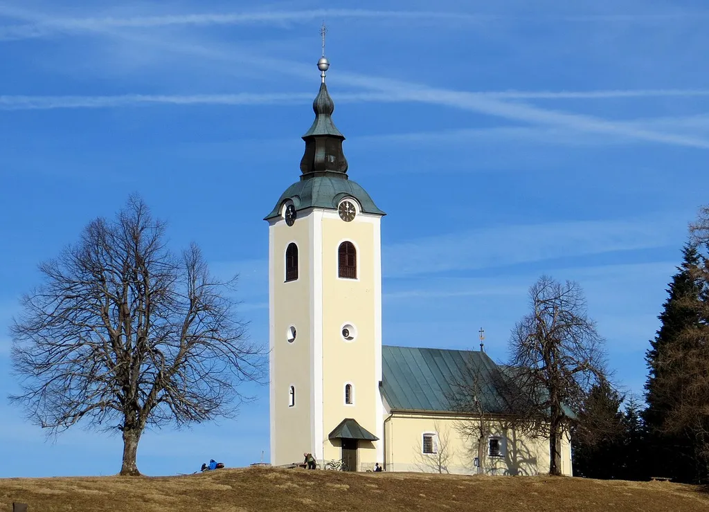 Saint Oswald's Church in Sveti Ožbolt, Municipality of Škofja Loka, Slovenia