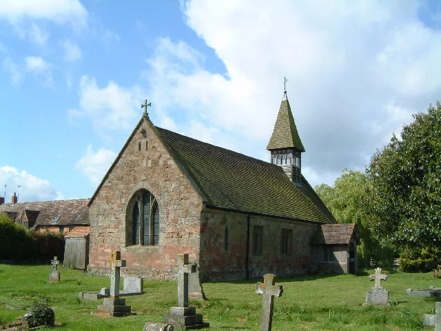 Parish church of St Michael &amp; All Angels, Martin Hussingtree, Worcestershire, seen from the northeast