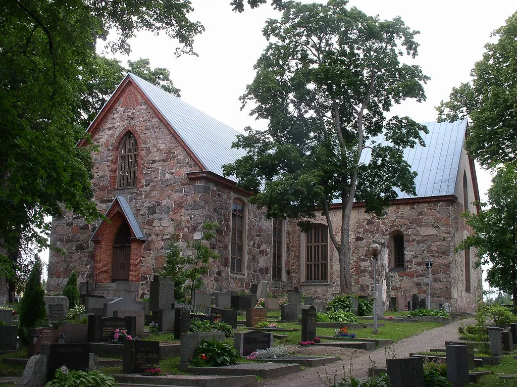 Kirkkonummi church in Kirkkonummi, Finland.