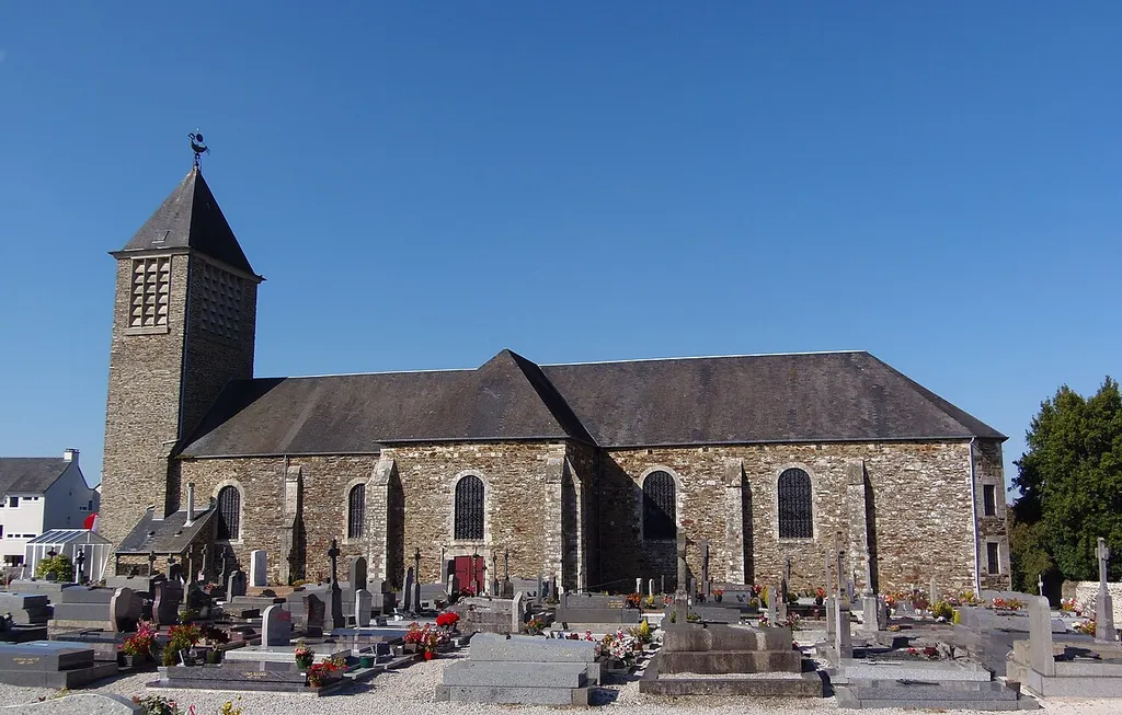 Agneaux (Normandie, France). L'église Saint-Jean-Baptiste.