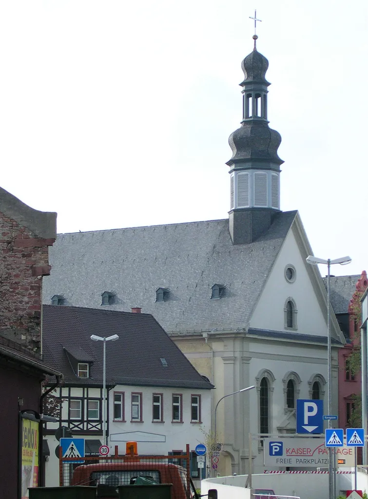 Worms, Friedrichskirche - Von der 1699 zugelassenen reformierten Gemeinde mit finanzieller Unterstützung auch aus Preußen (Name nach Friedrich d. Gr.) erbaut, benutzt ab 1744