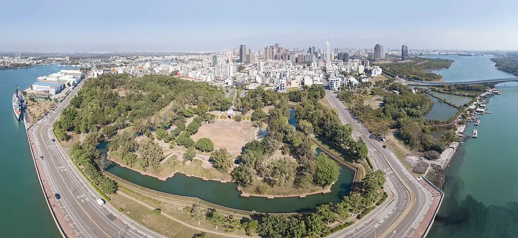 aerial pano eternal golden castle tainan taiwan 2017