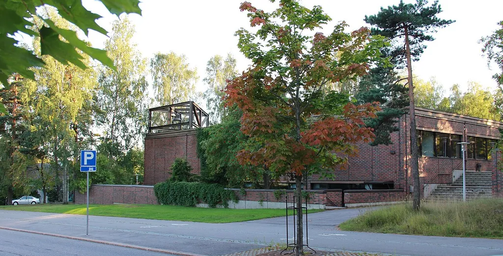 Oulunkylä Church, Helsinki, Finland. Completed 1972, architect Heikki Castrén.