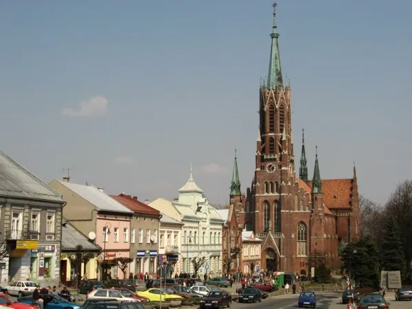 Main square in Grybów