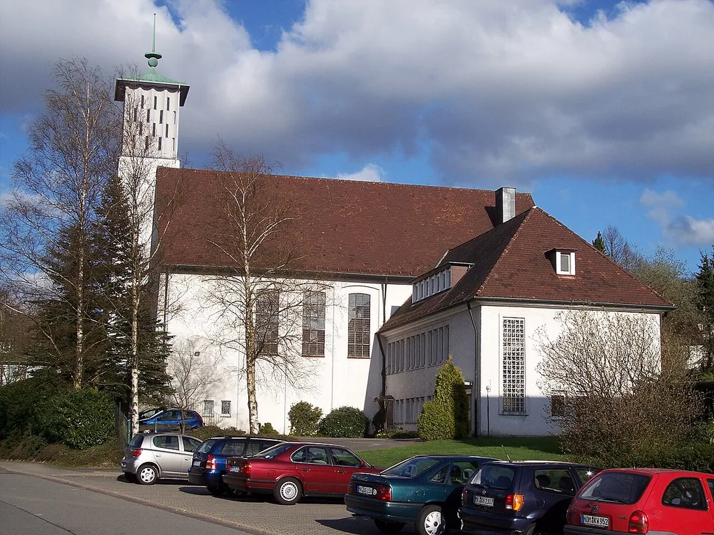 Lüdenscheid, Auferstehungskirche (Church of Resurrection) from Northwest