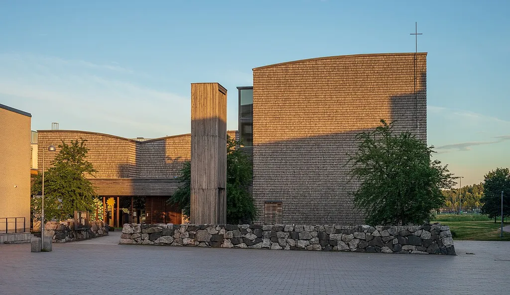 Viikki Church in Latokartano, Viikki, Helsinki, Finland in 2022 July.