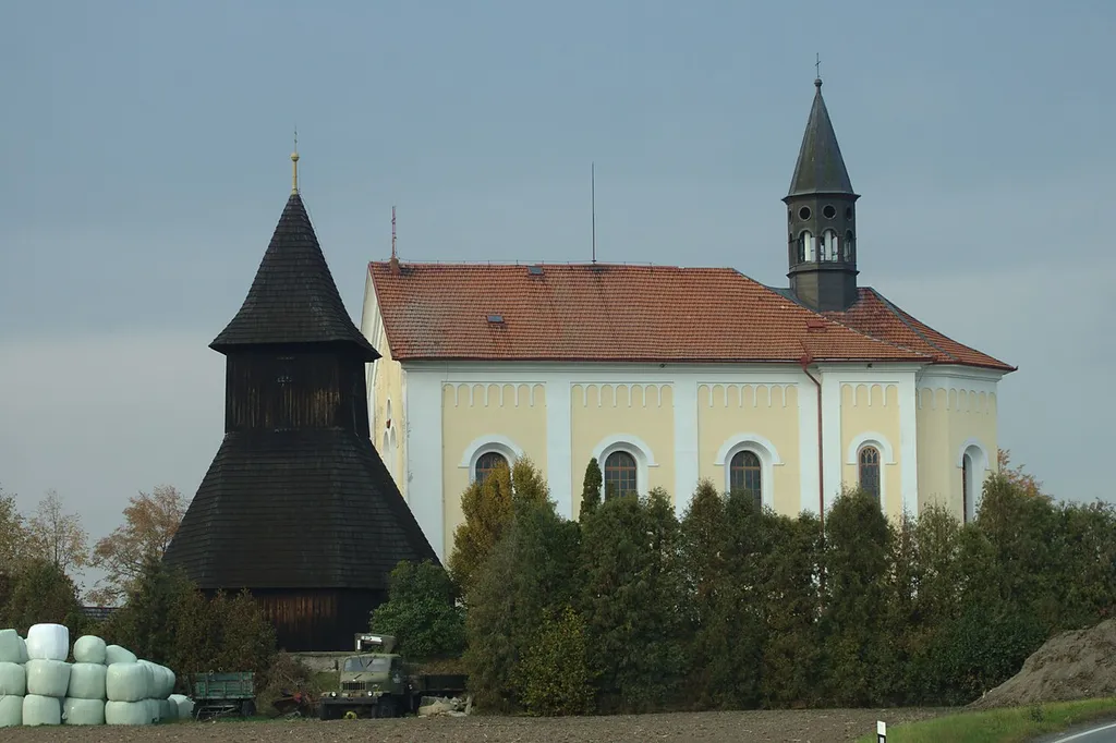 St. Venceslaus Church in Horní Ředice, situated near Holice, CZ