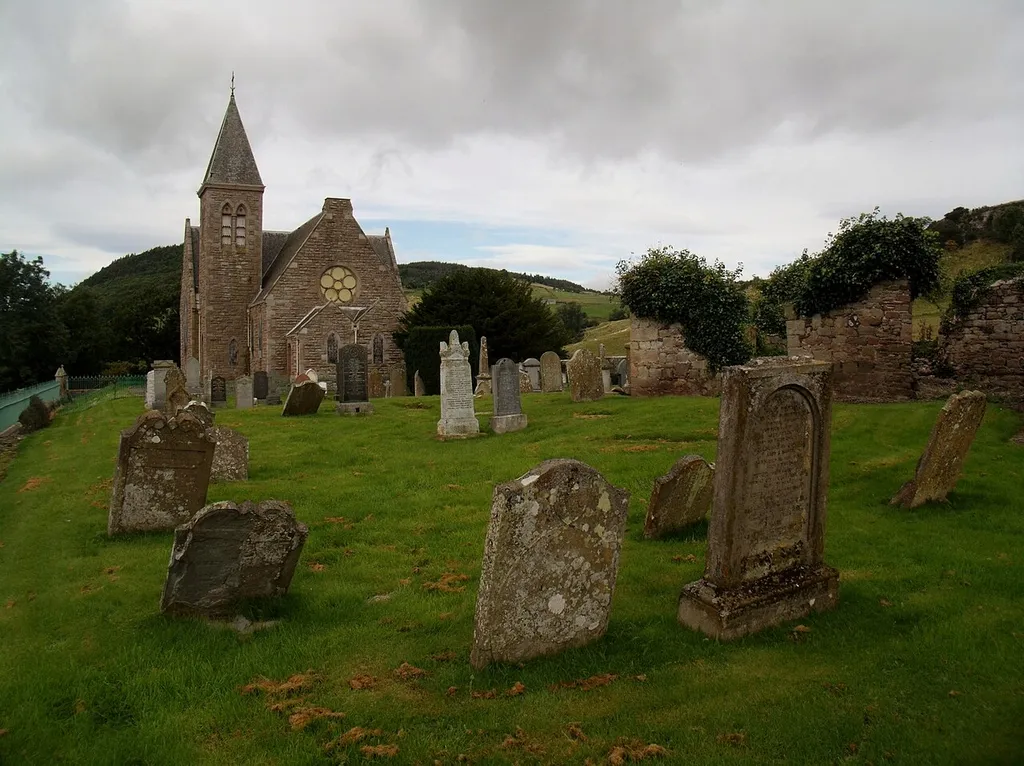 Kinfauns Kirk and kirkyard, Carse of Gowrie