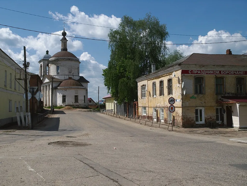 The church of the Transfiguration in Borovsk (view from east, from main square).
