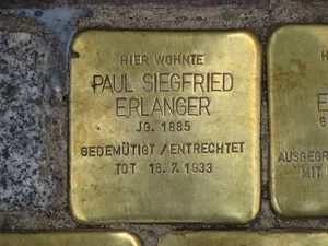 Stolperstein dedicated to Paul Siegfried Erlanger