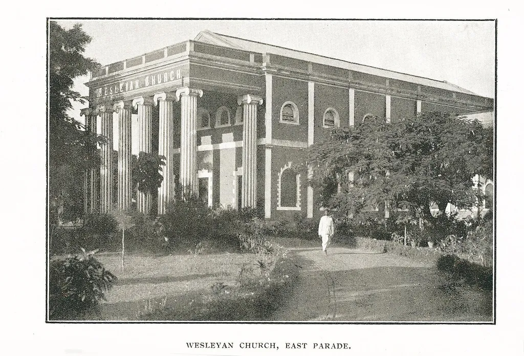 Wesleyan Church. East Parade, by CH Doveton, Picturesque Bangalore (The Times Press, Bombay).