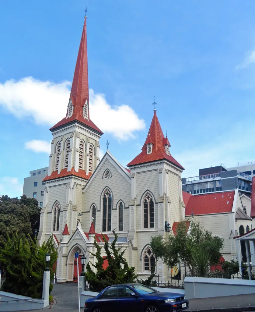 St John's in the City Presbyterian Church at 170 Willis St, Te Aro in Wellington, New Zealand in 2015.