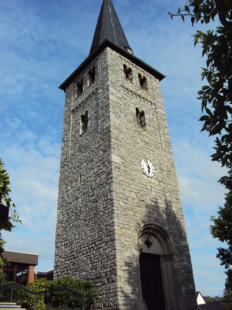romanesque tower of St. Servatius church in Offheim