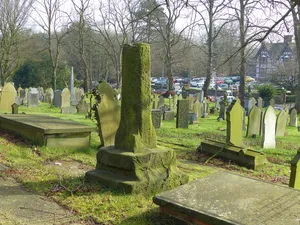 Standing medieval cross 10m south of the nave of St Mary's Church