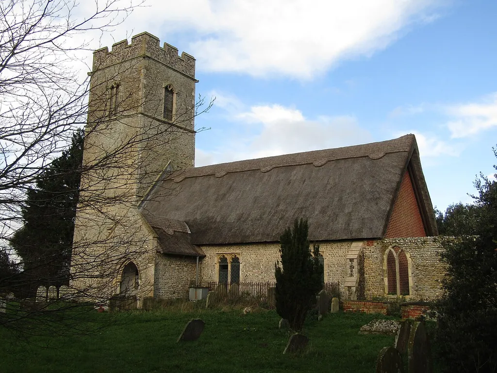 The south facing elevation of the parish church of All Saint’s, Lessingham, Norfolk