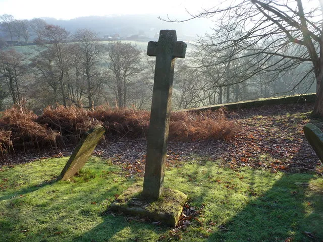 Stone cross in Holy Cross parish churchyard, Kilgwrrwg, Monmouthshire. Possibly 11th-century.