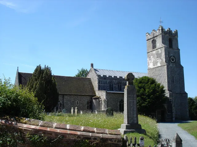 The church of St Mary in Coddenham, Suffolk, England. A Grade I listed church.