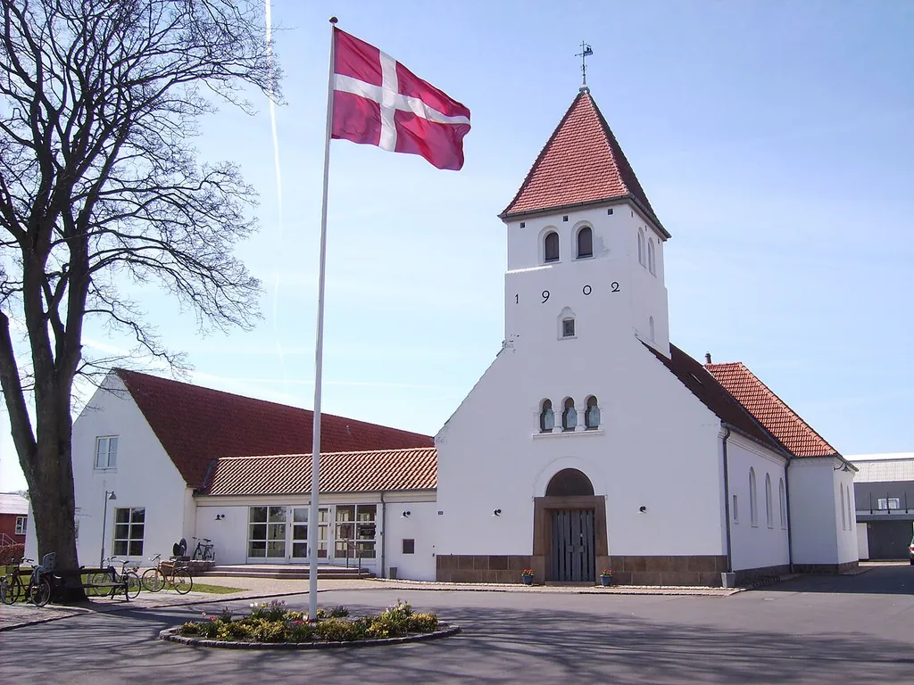 The church Bangsbostrand kirke, built 1902 after the architect K. Warmings design, in Frederikshavn, Denmark.