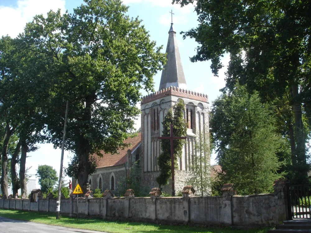Church in Barnim, Poland, West Pomeranian Voivodeship, Pyrzyce district, commune Warnice