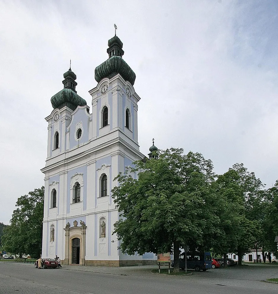 Our Lady of Sorrows church in Sloup, Blansko District, Czech Republic.