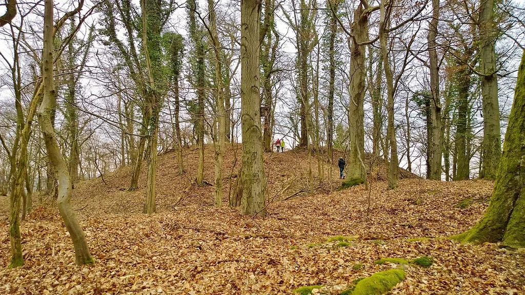 Burgstall Kugelberg, Turmhügel, Burggraben, neuzeitlicher Zugang