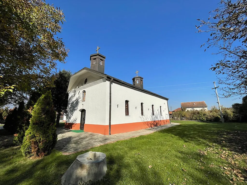 View of the St. Nicholas Church in the village Žilče
