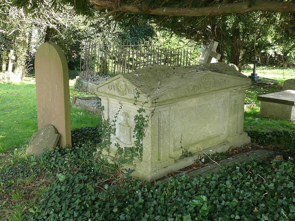 Monument to Charles family, in churchyard to north west of Holy Trinity Church: Grade II listed chest tomb in Newton St Loe, Somerset. .mw-parser-output .messagebox{margin:4px 0;width:auto;border-collapse:collapse;border:2px solid var(--border-color-progressive,#6485d1);background-color:var(--background-color-neutral-subtle,#fbfcff);color:var(--color-base,#202122);box-sizing:border-box;border-inline-start-width:8px}.mw-parser-output .messagebox.mbox-small{font-size:88%;line-height:1.25em}.mw-parser-output .mbox-warning,.mw-parser-output .mbox-speedy{border:2px solid var(--border-color-error,#b22222);background:var(--background-color-error-subtle,#ffdbdb);border-inline-start-width:8px}.mw-parser-output .mbox-serious,.mw-parser-output .mbox-delete,.mw-parser-output .mbox-stop{border:2px solid var(--border-color-error,#b22222);border-inline-start-width:8px}.mw-parser-output .mbox-issue,.mw-parser-output .mbox-content{border:2px solid #f28500;background:var(--background-color-warning-subtle,#ffe);border-inline-start-width:8px}.mw-parser-output .mbox-query,.mw-parser-output .mbox-style{border:2px solid #f4c430;background:var(--background-color-warning-subtle,#ffe);border-inline-start-width:8px}.mw-parser-output .mbox-shit{border:2px solid #960;border-inline-start-width:8px}.mw-parser-output .mbox-license{border:2px solid #88a;border-inline-start-width:initial}.mw-parser-output .mbox-legal{border:2px solid var(--border-color-notice,#666);background:var(--background-color-base,#fff);border-inline-start-width:8px}.mw-parser-output .mbox-honor{border:2px solid #ca3;background:var(--background-color-warning-subtle,#fcf4db);border-inline-start-width:8px}.mw-parser-output .mbox-growth{border:2px solid #8d4;background:var(--background-color-success-subtle,#d5fdf4);border-inline-start-width:8px}.mw-parser-output .mbox-move{border:2px solid #93c;border-inline-start-width:8px}.mw-parser-output .mbox-protection,.mw-parser-output .mbox-message{border:2px solid var(--border-color-base