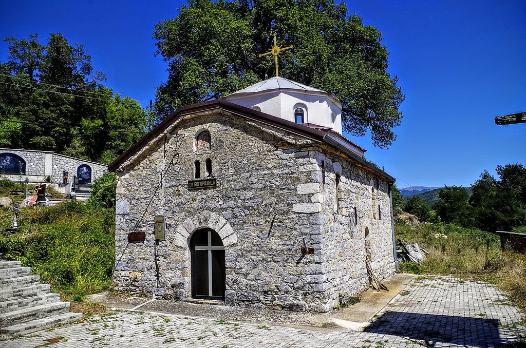 View of Church of the Theotokos in the village Novo Selo