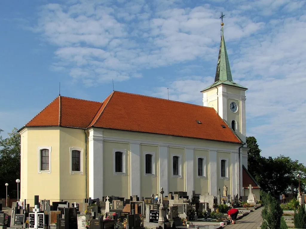 Late Baroque church of the Visitation of Virgin Mary in Svatobořice-Mistřín, Hodonín District, CZ