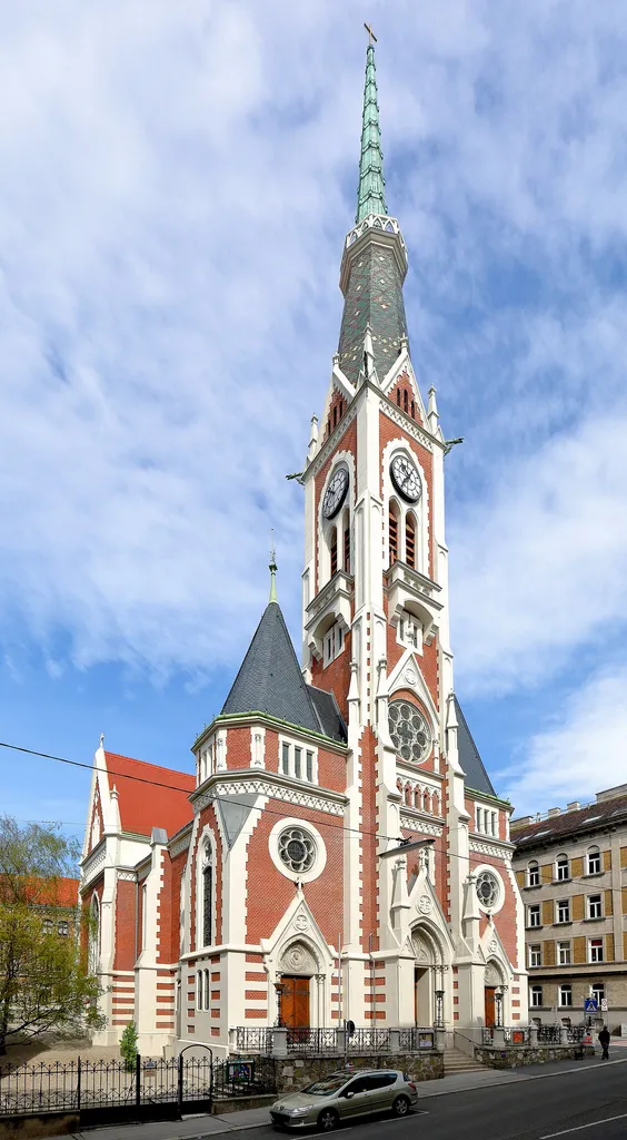 Die Lutherkirche im 18. Wiener Gemeindebezirk Währing.Nachdem zuvor die Architekten Theodor Bach und Ludwig Schöne den Pfarrhof „Lutherhof“ errichteten (1894/1895), bauten sie im Anschluss die Kirche. Ab Juli 1896 begann man mit den Arbeiten der Erdaushebungen. Die Grundsteinlegung der Kirche mit einem kreuzförmigen Grundriss und einem dreischiffigen Langhaus fand am 7. April 1897 statt und am 2. Dezember 1898, dem 50. Jahrestag der Thronbesteigung Kaiser Franz Joseph I., wurde sie als „Evangelische Kaiser-Franz-Joseph-Jubiläumskirche“ eingeweiht. Nach dem I. Weltkrieg erfolgte die Umbenennung in „Lutherkirche“. Sie war die dritte evangelische Kirche A.B. in Wien und die erste mit Turm (64 Meter hoch) und Glocke.