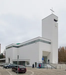 Church of Christ the Savior and community center Prague-Barrandov