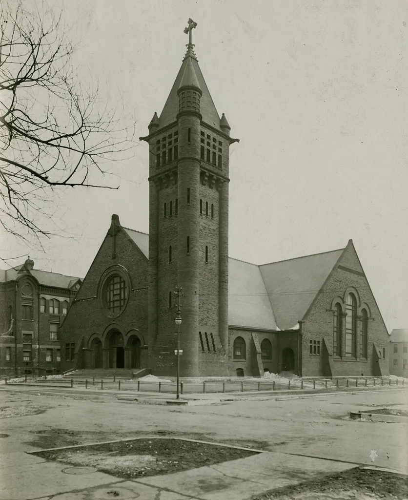 " St. Gabriel Church, 45th and Lowe Ave., D.H. Burnham, Archt. John Wellborn Root (of Burnham &amp; Root) designed St. Gabriel Catholic Church (1887-1888)"--Photograph verso.