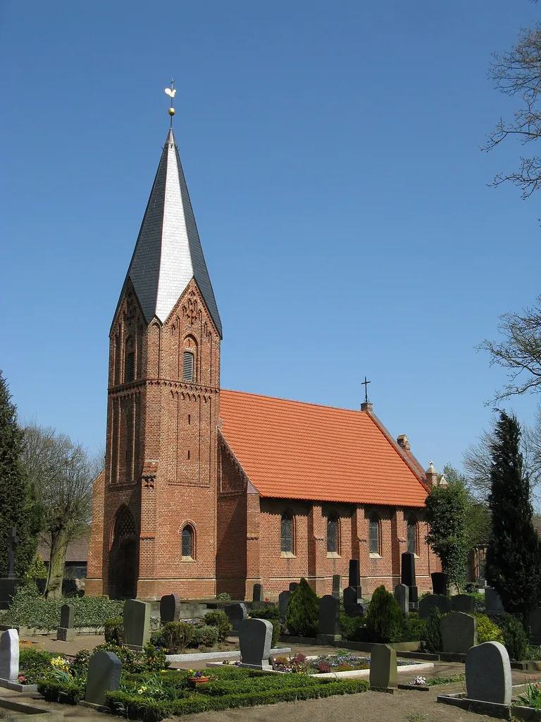 Church in Barnin, district Ludwigslust-Parchim, Mecklenburg-Vorpommern, Germany