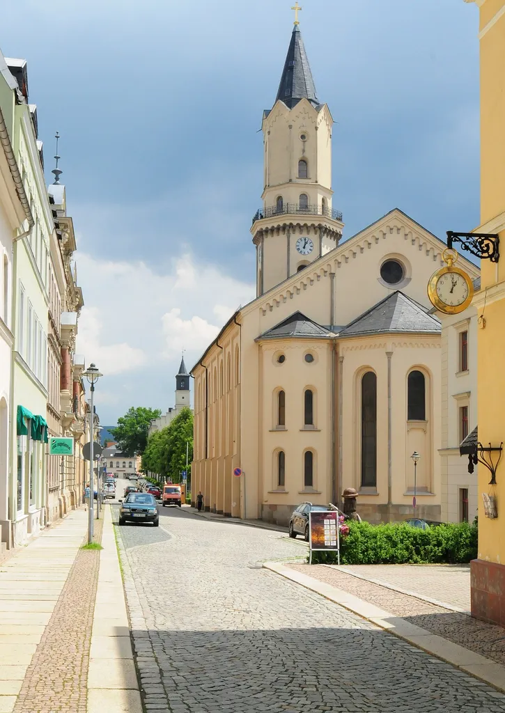 Markeukirchen, evangelische Stadtkirche St. Nikolai (Vogtlandkreis, Sachsen, Deutschland)
