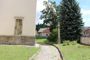 Wayside shrine near Saint Martin church in Třešť