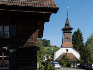Reformed Church with Rectory and Barn