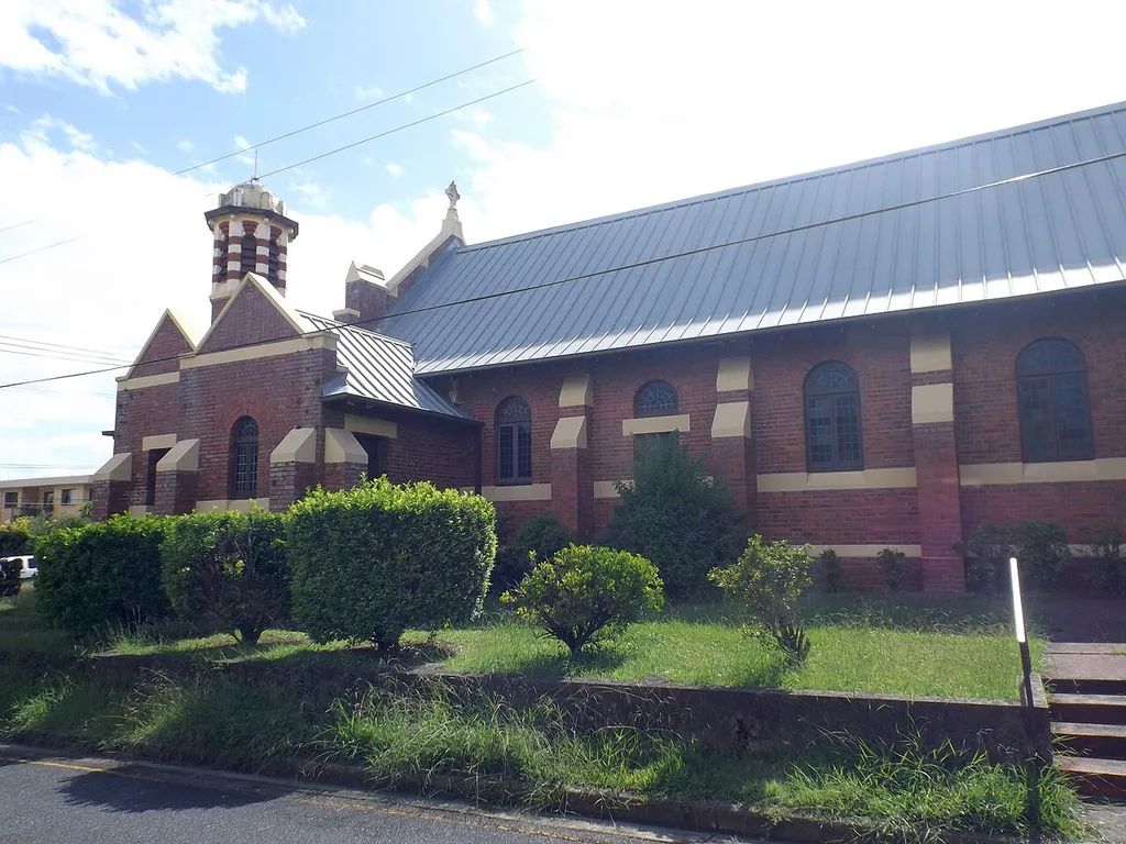 Photo of St Pauls Anglican Church from Balmoral Terrace in East Brisbane, Brisbane, Queensland, Australia.