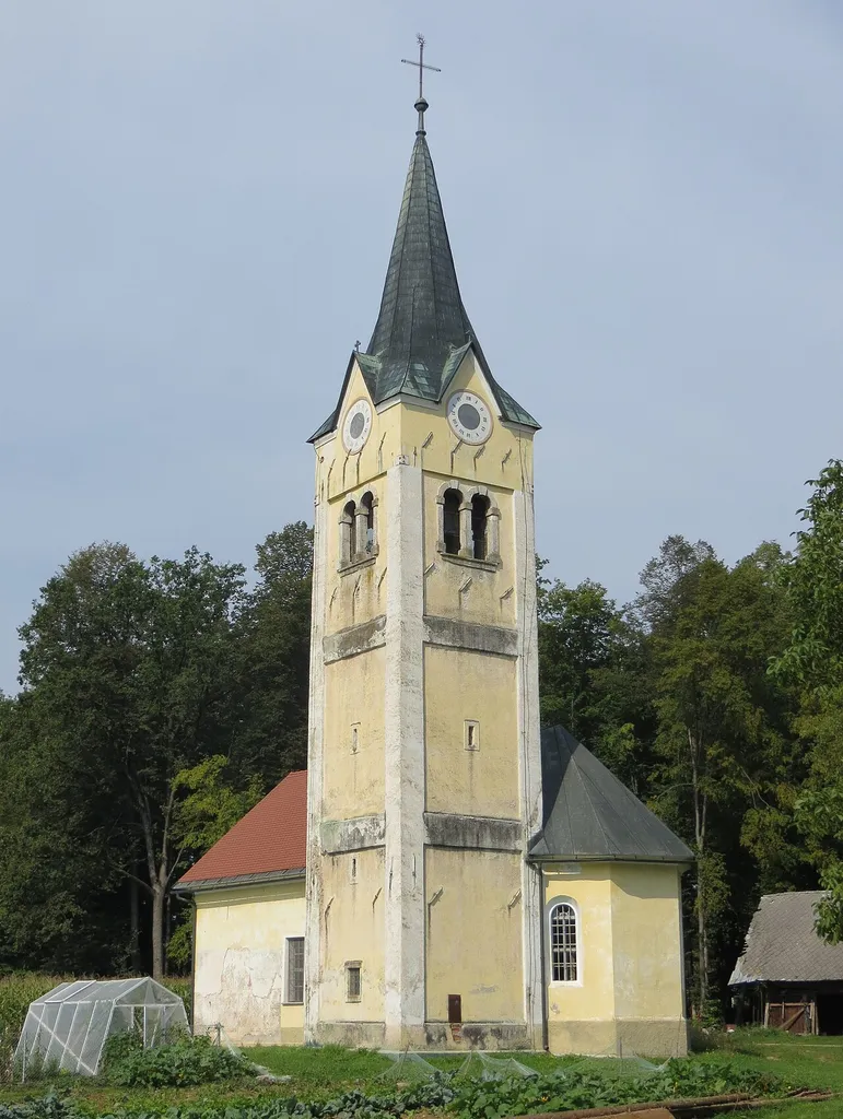 Saint Leonard's Church in Jama, Municpality of Kranj, Slovenia