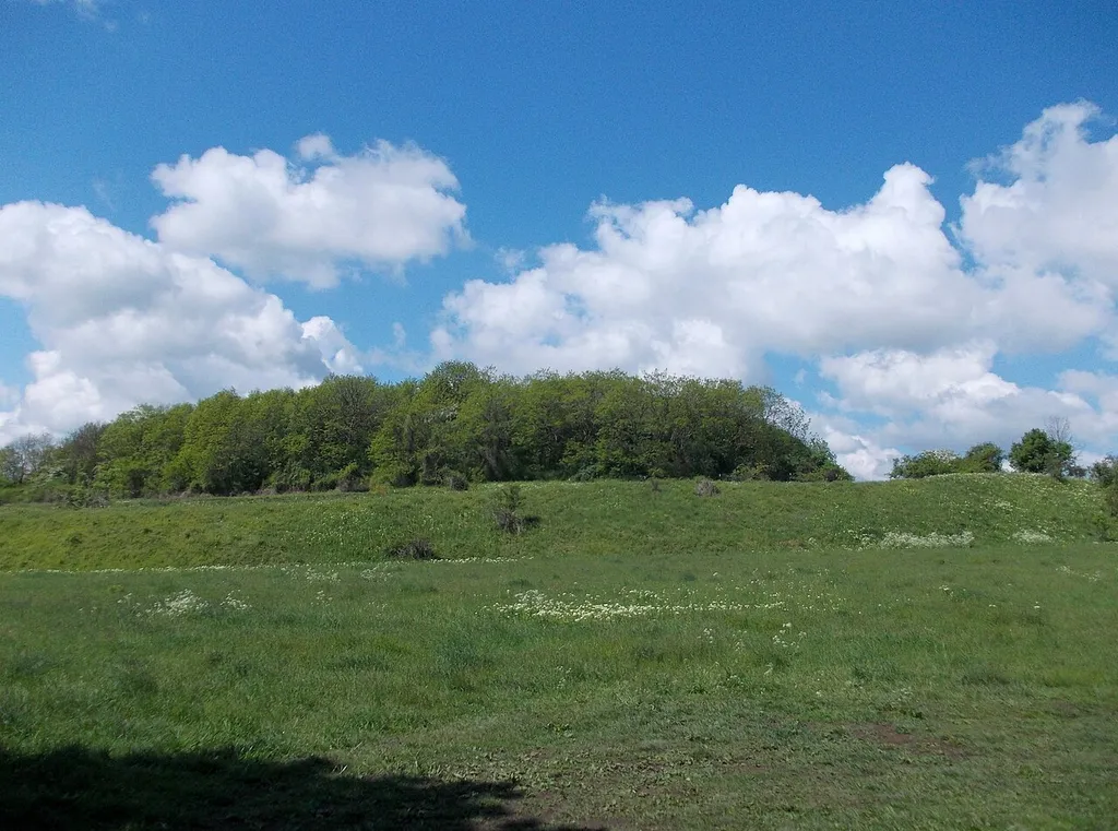 Burgberg (castle hill) in Rothenburg (Wettin-Löbejün, district: Saalekreis, Saxony-Anhalt), part of the nature reserve Saale gap near Rothenburg and place of a former slavic castle, Sputinesburg