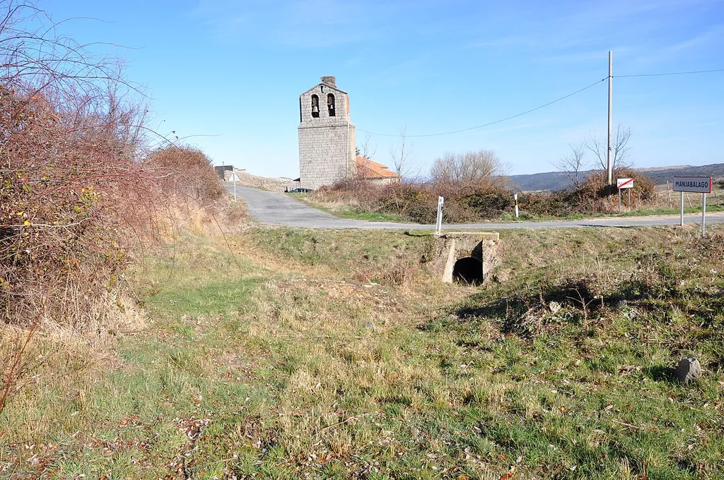 Church of San Miguel and signal population in Manjabálago, Ávila, Spain