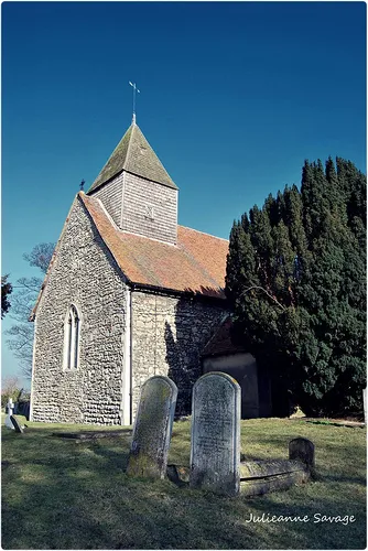 West end of All Saints' parish church, Sutton, Essex, seen from the southwest