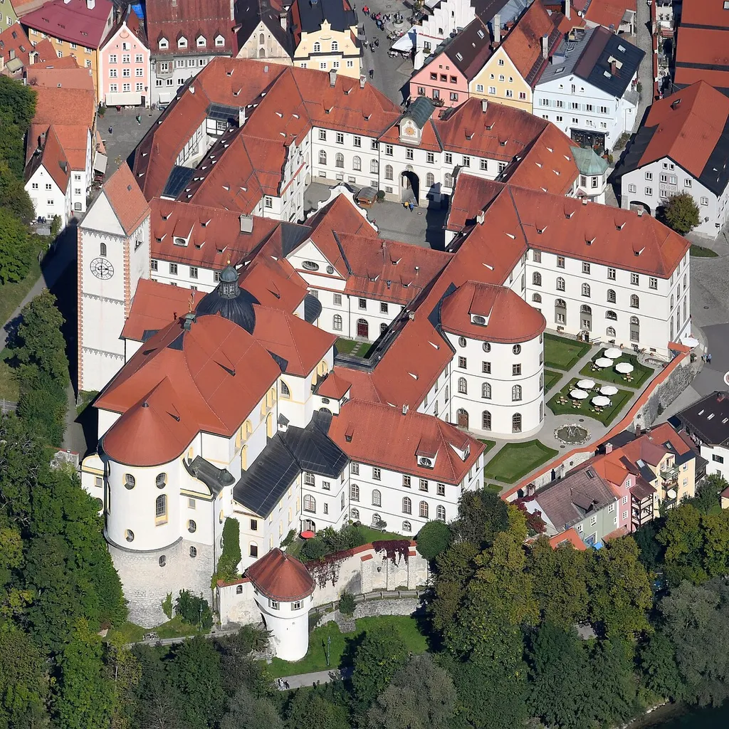 Aerial image of the Saint Mang's Abbey (view from the southwest)