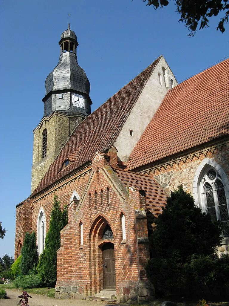 Church in Boddin, disctrict Güstrow, Mecklenburg-Vorpommern, Germany